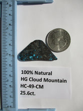 Load image into Gallery viewer, 25.6 ct. (38x20x5x4.5 mm) 100% Natural High Grade Web Cloud Mountain (Hubei)) Turquoise Cabochon Gemstone, HC 49