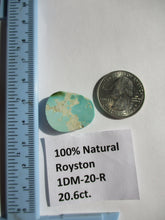 Load image into Gallery viewer, 20.6 ct (24x20x6 mm) 100% Natural Royston Turquoise Cabochon Gemstone, 1DM 20