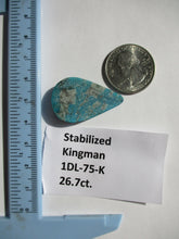 Load image into Gallery viewer, 26.7 ct. (33x21x7 mm) Stabilized Kingman Turquoise Cabochon Gemstone, 1DL 75
