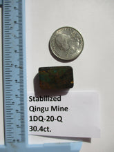 Load image into Gallery viewer, 30.4 ct. (23x15x7 mm) Stabilized Qingu Mine (Hubei) Turquoise Cabochon, Gemstone, 1DQ 020