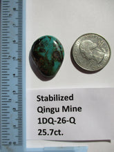 Load image into Gallery viewer, 25.7 ct. (26x21x6.5 mm) Stabilized Qingu Mine (Hubei) Turquoise Cabochon, Gemstone, 1DQ 026