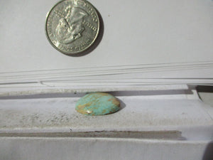 7.1 ct. (19.5x17x3 mm) 100% Natural Royston Turquoise Cabochon Gemstone, # 1DQ 46