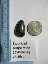 Load image into Gallery viewer, 23.5 ct. (27x16.5x8 mm) Stabilized Qingu Mine (Hubei) Turquoise Cabochon, Gemstone, 1CW 076