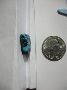 17.1 ct. (18x16x6 mm) 100% Natural High Grade Web Cloud Mountain (Hubei) Turquoise Cabochon Gemstone, # HJ 57