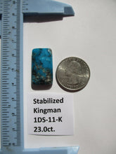 Load image into Gallery viewer, 23.0 ct (26x15x6 mm) Stabilized Kingman Turquoise Cabochon Gemstone, # 1DS 11