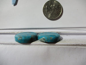 65.0 ct (25 round x 6.5 mm) Stabilized Kingman Turquoise Pair Cabochon Gemstone, HF 37