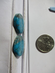 57.0 ct (25 round x 5.5 mm) Stabilized Kingman Turquoise Pair Cabochon Gemstone, HF 41