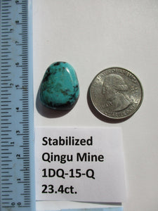23.4 ct. (22x18x7 mm) Stabilized Qingu Mine (Hubei) Turquoise Cabochon, Gemstone, 1DQ 015