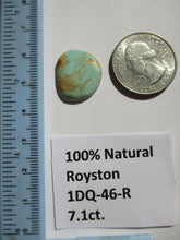 Load image into Gallery viewer, 7.1 ct. (19.5x17x3 mm) 100% Natural Royston Turquoise Cabochon Gemstone, # 1DQ 46