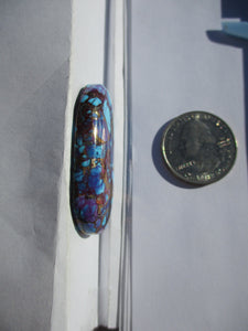 67.7 ct. (42.5x22x7 mm) Pressed/Dyed/Stabilized Kingman Wild Purple Mohave Turquoise Gemstone # 1DT 56