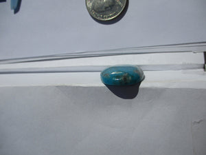 27.7 ct (27x21.5x6 mm) Stabilized Kingman Turquoise Cabochon Gemstone, # 1DU 68