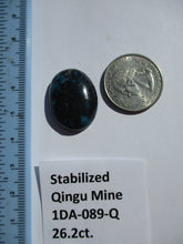 Load image into Gallery viewer, 26.2 ct. (26x19.5x7 mm) Stabilized Qingu Mine (Hubei) Turquoise Cabochon Gemstone, # 1DA 089