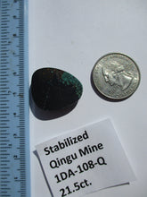 Load image into Gallery viewer, 21.5 ct. (26x22x6 mm) Stabilized Qingu Mine (Hubei) Turquoise Cabochon Gemstone, # 1DA 108