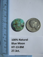 Load image into Gallery viewer, 27.3 ct. (22x21x7 mm) 100% Natural Web Blue Moon Turquoise Cabochon Gemstone, # HT 13