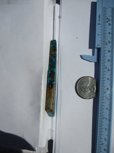 63.2 ct (81x15x7.5 mm) Stabilized Kingman Ceremonial Turquoise Lightning Bolt Cabochon Gemstone, # HX 01
