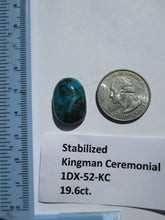 Load image into Gallery viewer, 19.6 ct (21.5x15x7 mm) Stabilized Kingman Ceremonial Turquoise Cabochon Gemstone, # 1DX 52