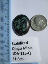 Load image into Gallery viewer, 31.8 ct. (31x25x7 mm) Stabilized Qingu Mine (Hubei) Turquoise Cabochon Gemstone, # 1DA 115