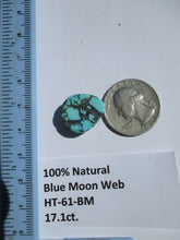 Load image into Gallery viewer, 17.1 ct. (17x15x8 mm) 100% Natural Web Blue Moon Turquoise Cabochon Gemstone # HT 61