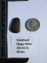 Load image into Gallery viewer, 20.6 ct. (28x18x5 mm) Stabilized Qingu Mine (Hubei) Turquoise Cabochon Gemstone, 1DJ 41