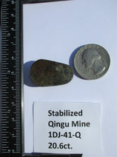 Load image into Gallery viewer, 20.6 ct. (28x18x5 mm) Stabilized Qingu Mine (Hubei) Turquoise Cabochon Gemstone, 1DJ 41