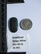 Load image into Gallery viewer, 22.9 ct. (33x18x4 mm) Stabilized Qingu Mine (Hubei) Turquoise Cabochon Gemstone, 1DJ 42