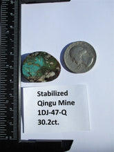 Load image into Gallery viewer, 30.2 ct. (28x23x6 mm) Stabilized Qingu Mine (Hubei) Turquoise Cabochon Gemstone, 1DJ 46