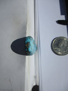 26.6 ct. (33x19x5 mm) 100% Natural Web Cloud Mountain (Hubei) Turquoise Cabochon Gemstone, # HU 17