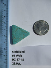 Load image into Gallery viewer, 29.7 ct (30.5x27x6 mm) Stabilized Web #8 Turquoise, Cabochon Gemstone, # HZ 27