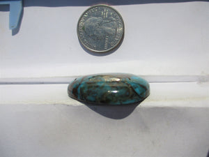 54.9 ct (35x27x8 mm) Stabilized Kingman Ceremonial Turquoise Cabochon Gemstone, # 1DX 20