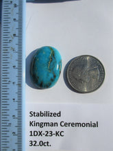 Load image into Gallery viewer, 32.0 ct (28x20x7.5 mm) Stabilized Kingman Ceremonial Turquoise Cabochon Gemstone, # 1DX 23