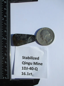 16.1 ct. (31x16.5x4 mm) Stabilized Qingu Mine (Hubei) Turquoise Cabochon Gemstone, 1DJ 40