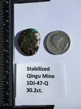 Load image into Gallery viewer, 30.2 ct. (28x23x6 mm) Stabilized Qingu Mine (Hubei) Turquoise Cabochon Gemstone, 1DJ 46