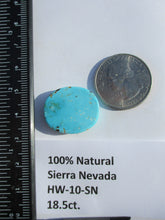 Load image into Gallery viewer, 18.5 ct. (23x19.5x4.5 mm) 100% Natural Sierra Nevada Turquoise Cabochon Gemstone, # HW 10