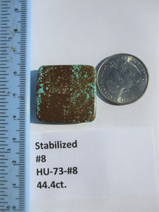 44.4 ct (27x26x6 mm) Stabilized Web #8 Turquoise, Cabochon Gemstone, HU 73