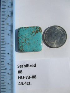 44.4 ct (27x26x6 mm) Stabilized Web #8 Turquoise, Cabochon Gemstone, HU 73