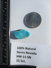 Load image into Gallery viewer, 15.5 ct. (30x14.5x6 mm) 100% Natural Sierra Nevada Turquoise Cabochon Gemstone, # HW 11