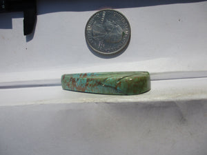 46.2 ct. (44x20x8 mm) Stabilized Kingman Turquoise Feather Cabochon Gemstone, # IZ 05