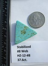 Load image into Gallery viewer, 37.6 ct (34x29.5x7 mm) Stabilized Web #8 Turquoise, Cabochon Gemstone, HZ 12