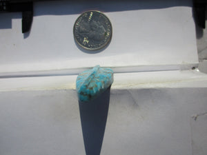 39.1 ct. (42x19x7 mm) Stabilized Kingman Turquoise Feather Cabochon Gemstone, # IZ 02