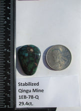 Load image into Gallery viewer, 29.4 ct. (29x22x5 mm) Stabilized Qingu Mine (Hubei) Turquoise Cabochon, Gemstone, 1EB 78