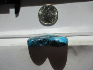 65.0  ct (34x36x7 mm) Stabilized Kingman Turquoise Heart Cabochon Gemstone, # IC 35