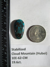 Load image into Gallery viewer, 19.6 ct. (27.5x15x6 mm) Stabilized Cloud Mountain (Hubei) Turquoise  Cabochon, Gemstone, # 1EE 62