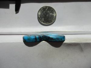 43.2 ct (27.5x43x5mm) Stabilized Kingman Turquoise Designer Heart Cabochon Gemstone, # IC 57