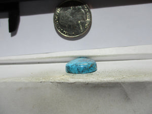 13.0 ct. (19x17x5 mm) Natural High Grade Kingman Black Web Turquoise Cabochon Gemstone, # IG 60