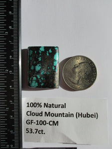 53.7 ct. (29x22x8 mm) 100% Natural Cloud Mountain (Hubei) Turquoise, Cabochon, Gemstone, # GF 100