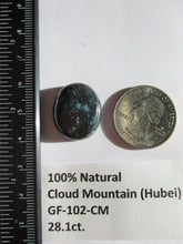 Load image into Gallery viewer, 28.1 ct. (22x18.5x8 mm) 100% Natural Cloud Mountain (Hubei) Turquoise, Cabochon, Gemstone, # GF 102