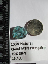 Load image into Gallery viewer, 16.4 ct. (22x18.5x5 mm) (Discounted) 100% Natural Cloud Mountain (Yungaisi) Turquoise  Cabochon, Gemstone, # 1DK 39