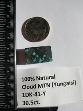 Load image into Gallery viewer, 30.5 ct. (26x21x5.5 mm) 100% Natural Cloud Mountain (Yungaisi) Turquoise  Cabochon, Gemstone, # 1DK 41
