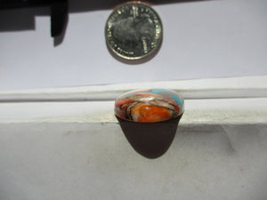 42.3 ct. (30x23.5x7 mm) Pressed/Stabilized Kingman Spiny Oyster Turquoise Cabochon, Gemstone, 1EG 77