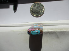 Load image into Gallery viewer, 43.8 ct. (41.5x17x5.5 mm) Pressed/Dyed/Stabilized Kingman Purple Spiny Oyster Turquoise Cabochon, Gemstone, # 1EF 67